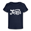 Texas Baby T-Shirt - Organic Hand Lettered Texas Infant T-Shirt - dark navy