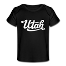 Utah Baby T-Shirt - Organic Hand Lettered Utah Infant T-Shirt - black