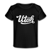 Utah Baby T-Shirt - Organic Hand Lettered Utah Infant T-Shirt - black