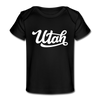 Utah Baby T-Shirt - Organic Hand Lettered Utah Infant T-Shirt - black