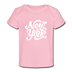 New York Baby T-Shirt - Organic Hand Lettered New York Infant T-Shirt - light pink