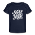 New York Baby T-Shirt - Organic Hand Lettered New York Infant T-Shirt - dark navy
