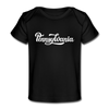 Pennsylvania Baby T-Shirt - Organic Hand Lettered Pennsylvania Infant T-Shirt - black