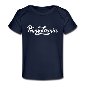 Pennsylvania Baby T-Shirt - Organic Hand Lettered Pennsylvania Infant T-Shirt