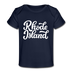 Rhode Island Baby T-Shirt - Organic Hand Lettered Rhode Island Infant T-Shirt - dark navy