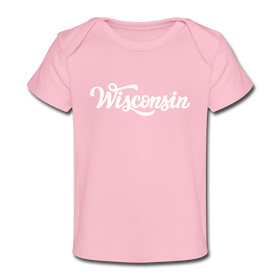 Wisconsin Baby T-Shirt - Organic Hand Lettered Wisconsin Infant T-Shirt