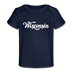 Wisconsin Baby T-Shirt - Organic Hand Lettered Wisconsin Infant T-Shirt - dark navy