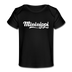 Mississippi Baby T-Shirt - Organic Hand Lettered Mississippi Infant T-Shirt - black
