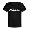 Nebraska Baby T-Shirt - Organic Hand Lettered Nebraska Infant T-Shirt - black