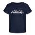 Nebraska Baby T-Shirt - Organic Hand Lettered Nebraska Infant T-Shirt - dark navy