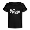 Oregon Baby T-Shirt - Organic Hand Lettered Oregon Infant T-Shirt - black
