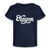 Oregon Baby T-Shirt - Organic Hand Lettered Oregon Infant T-Shirt - dark navy