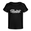 Vermont Baby T-Shirt - Organic Hand Lettered Vermont Infant T-Shirt - black