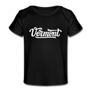 Vermont Baby T-Shirt - Organic Hand Lettered Vermont Infant T-Shirt - black