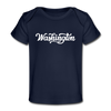 Washington Baby T-Shirt - Organic Hand Lettered Washington Infant T-Shirt - dark navy