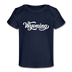 Wyoming Baby T-Shirt - Organic Hand Lettered Wyoming Infant T-Shirt - dark navy
