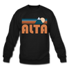 Alta, Utah Sweatshirt - Retro Mountain Alta Crewneck Sweatshirt