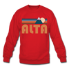 Alta, Utah Sweatshirt - Retro Mountain Alta Crewneck Sweatshirt - red