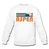 Aspen, Colorado Sweatshirt - Retro Mountain Aspen Crewneck Sweatshirt - white
