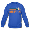 Asheville, North Carolina Sweatshirt - Retro Mountain Asheville Crewneck Sweatshirt - royal blue