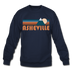 Asheville, North Carolina Sweatshirt - Retro Mountain Asheville Crewneck Sweatshirt - navy