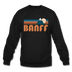 Banff, Canada Sweatshirt - Retro Mountain Banff Crewneck Sweatshirt - black