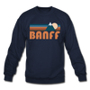 Banff, Canada Sweatshirt - Retro Mountain Banff Crewneck Sweatshirt