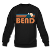 Bend, Oregon Sweatshirt - Retro Mountain Bend Crewneck Sweatshirt