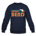 Bend, Oregon Sweatshirt - Retro Mountain Bend Crewneck Sweatshirt - navy