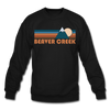 Beaver Creek, Colorado Sweatshirt - Retro Mountain Beaver Creek Crewneck Sweatshirt - black