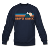 Beaver Creek, Colorado Sweatshirt - Retro Mountain Beaver Creek Crewneck Sweatshirt - navy