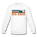 Big Bear, California Sweatshirt - Retro Mountain Big Bear Crewneck Sweatshirt - white