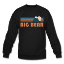Big Bear, California Sweatshirt - Retro Mountain Big Bear Crewneck Sweatshirt - black