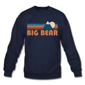 Big Bear, California Sweatshirt - Retro Mountain Big Bear Crewneck Sweatshirt - navy