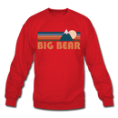 Big Bear, California Sweatshirt - Retro Mountain Big Bear Crewneck Sweatshirt - red