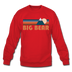 Big Bear, California Sweatshirt - Retro Mountain Big Bear Crewneck Sweatshirt - red