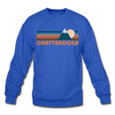 Chattanooga, Tennessee Sweatshirt - Retro Mountain Chattanooga Crewneck Sweatshirt - royal blue