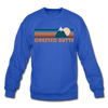 Crested Butte, Colorado Sweatshirt - Retro Mountain Crested Butte Crewneck Sweatshirt - royal blue
