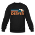 Denver, Colorado Sweatshirt - Retro Mountain Denver Crewneck Sweatshirt - black