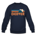 Denver, Colorado Sweatshirt - Retro Mountain Denver Crewneck Sweatshirt - navy