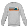 Colorado Springs, Colorado Sweatshirt - Retro Mountain Colorado Springs Crewneck Sweatshirt - heather gray