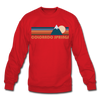 Colorado Springs, Colorado Sweatshirt - Retro Mountain Colorado Springs Crewneck Sweatshirt - red
