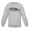 Colorado Sweatshirt - Retro Mountain Colorado Crewneck Sweatshirt - heather gray
