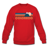 Colorado Sweatshirt - Retro Mountain Colorado Crewneck Sweatshirt - red