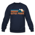 Estes Park, Colorado Sweatshirt - Retro Mountain Estes Park Crewneck Sweatshirt - navy