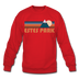 Estes Park, Colorado Sweatshirt - Retro Mountain Estes Park Crewneck Sweatshirt - red