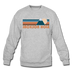 Jackson Hole, Wyoming Sweatshirt - Retro Mountain Jackson Hole Crewneck Sweatshirt - heather gray