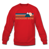 Jackson Hole, Wyoming Sweatshirt - Retro Mountain Jackson Hole Crewneck Sweatshirt - red