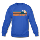 Mammoth, California Sweatshirt - Retro Mountain Mammoth Crewneck Sweatshirt - royal blue