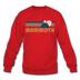 Mammoth, California Sweatshirt - Retro Mountain Mammoth Crewneck Sweatshirt - red